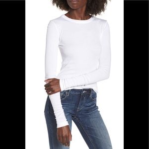 NWT BP Combed Cotton Long Sleeve Tshirt White Tee
